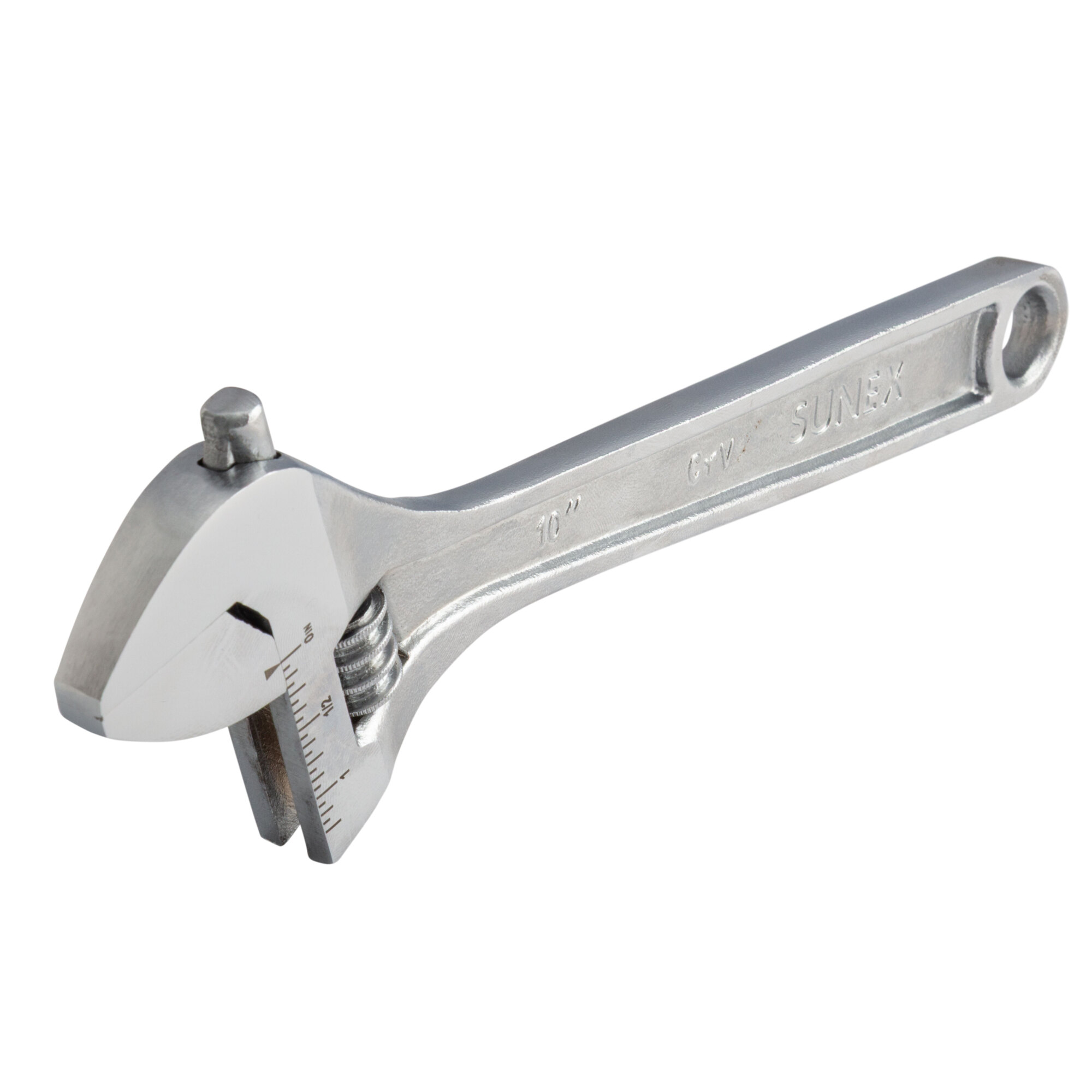 Sunex Tools Adjustable Wrench — 10in., 1.1875in. Jaw Capacity, Chrome Vanadium Steel, Model# SXAW10C